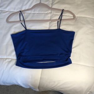 Solid cut out crop top